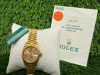 Rolex Datejust 18ct Gold Ladies Wrist Watch, 26mm Gold and Diamond Dial. Model 69178, Year 1988. Comes with Original Papers, Bracelet is Believed to be Aftermarket. NOTE: no original box available with this watch and we have had verified as original Ro