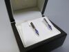 Pair of 18ct White Gold Earrings with Tanzanite & Diamond Spears in Box. RRP &pound;1350. - 2