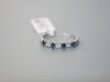 9ct White Gold Ring with 4 Sapphires & 3 Diamonds, Size N. RRP &pound;1175. - 9