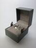 18ct White Gold Ring with 4 Sapphires & 3 Diamonds. Size M. RRP &pound;1795.