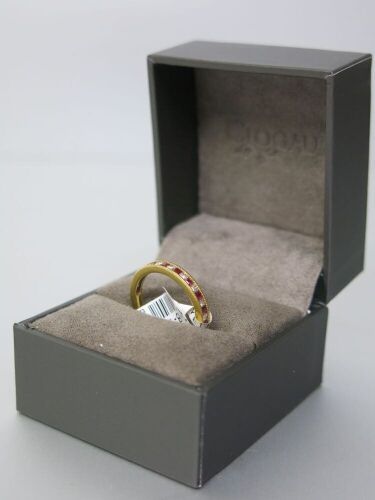 18ct Gold Ring with Ruby's & Diamonds. Size I. RRP &pound;1450.