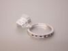 18ct White Gold Ring with Ruby's & Diamonds. Size L-M. RRP 1250 - 2