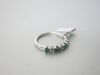 18ct White Gold Ring with 4 Emeralds & 3 Diamonds, Size L-M. RRP &pound;1495. - 2