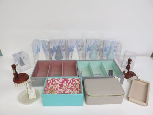 Stackers Jewellery Storage & Displays to Include: 7 x Pyramid Stackers, 3 x Stacker Trays, 3 x Stackers Hangers, 1 x Stacker Jewellery Tray & 1 x Stacker Padded Jewellery Case.