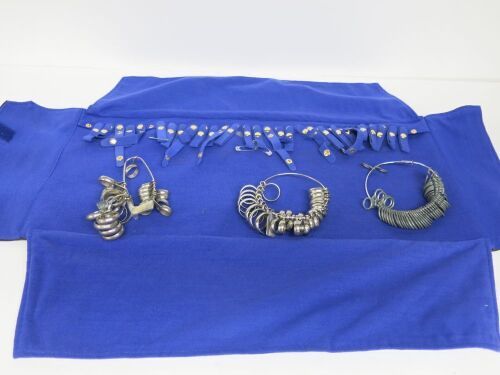 3 x Sets of Ring Sizers & Jewellers Wrap.