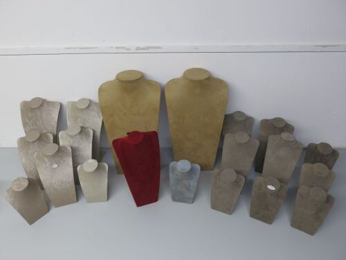 20 x Assorted Jewellers Display Busts (As Viewed).