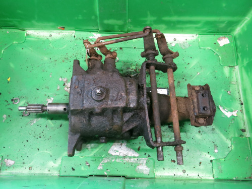 Large Crate Containing a Borg Warner Gear Box, Together with Gear Change and assorted other Parts as Viewed & Pictured.