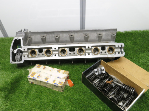 Jaguar Bare Wide Angled XK Race Cylinder Head, for a Jaguar 3.8L with Box Containing Valves & Springs.