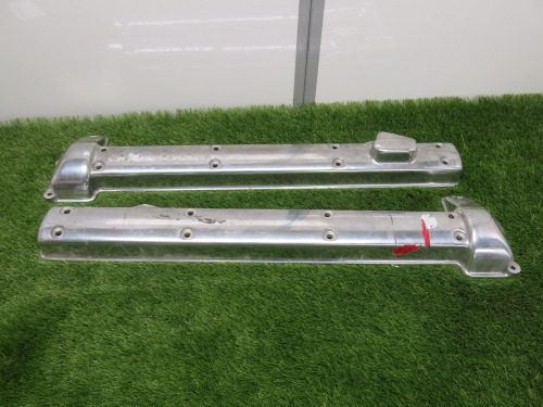 Pair of Polished Aluminium XK Rocker Covers.