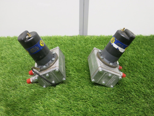 2 x SU Electric Fuel Pumps, Appear New/Unused with Mounting Blocks.