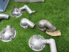 Crate of 16 x Aluminium Thermostat Housing Covers, Plus Box of Misc Housing Gaskets. - 5