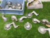 Crate of 16 x Aluminium Thermostat Housing Covers, Plus Box of Misc Housing Gaskets. - 8