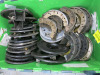 Crate Containing 16 x Pairs of Brake Shoes (As Viewed), 17 x Brake Drum Back Plates. NOTE: all appear to be for Jaguar models. - 8