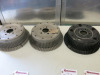 3 x Mercedes Gullwing Aluminium Finned Brake Drums. NOTE: one has crack on edge of cooling fins, potentially repairable).