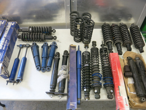 10 x Pairs of Shock Absorbers, 2 Odd Shock Absorbers and 4 x Loose Coil Springs.