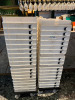 35 x White Plastic Dough Trays with 4 Lids, Size H6 x W60 x D40cm.