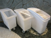 3 x Mobile Ingredient Bins to Include: 1 x Vogue & 2 x Fletcher RM15 TRENTO. NOTE: missing 1 x Perspex lid. - 2