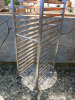 Vogue 20 Rack Stainless Steel Mobile Trolley. Size H173 x W40 x D56cm. - 2