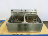 Buffalo Electric Countertop Twin Well Double Basket Deep Fat Fryer.