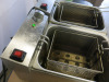 Buffalo Electric Countertop Twin Well Double Basket Deep Fat Fryer. - 2