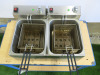 Buffalo Electric Countertop Twin Well Double Basket Deep Fat Fryer. - 4