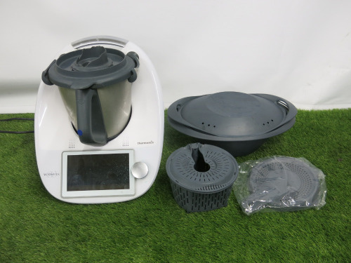 Vorwerk Thermomix Counter Top Food Processor, Model TM6-1,S/N 232742990646903. Comes with Jug & Attachments.
