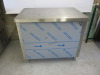 Stainless Steel Prep Unit/Open Storage Cupboard, Size H85 x W97 x D65cm. - 3