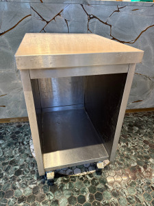 Mobile Stainless Steel Cupboard, H84 x W50 x D70cm.