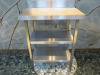 Stainless Steel Prep Table with Part Splash Back & 2 Shelves Under. Size H90 x W79 x D47.