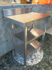 Stainless Steel Prep Table with Part Splash Back & 2 Shelves Under. Size H90 x W79 x D47. - 3