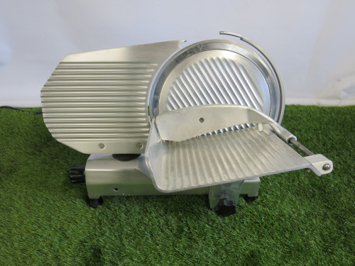 Sirman Meat Slicer, Model SMART 300, S/N 20BAJI1467. NOTE: missing handle & on/off switch requires attention.