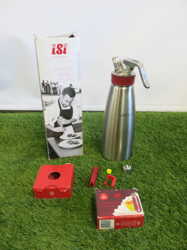 ISI Gourmet Whip with Part Used Box of ISI Professional Chargers.
