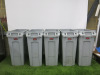5 x Rubbermaid Slim Jim 60L Grey Bin.