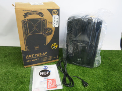 Boxed New RCF 800w Active PA Speaker, Model ART 708A