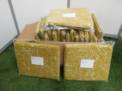 18 x New/Packaged Petite Friture Weekend Seat Cushions, Size 34 x 38cm.
