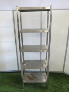 Commercial Stainless Steel 4 Tier Shelving Unit, Size H180 x W60 x D33cm.