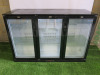 Polar 3 Glass Door Back Bar Chiller, Model GL004-03, S/N CK170602167. Size H90 x W136 x D50cm.