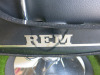 REM Voyager Black Barbers Chair with White Piping, Adjustable Height & Head Rest, S/N 010582. - 3