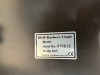 REM Voyager Black Barbers Chair with White Piping, Adjustable Height & Head Rest, S/N 010613. - 5