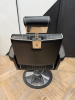 REM Voyager Black Barbers Chair with White Piping, Adjustable Height & Head Rest, S/N 010611. - 4