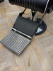 REM Voyager Black Barbers Chair with White Piping, Adjustable Height & Head Rest, S/N 010612. NOTE; Requires bolts in footrest. - 6