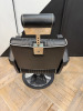 REM Voyager Black Barbers Chair with White Piping, Adjustable Height & Head Rest. S/N 010609. - 4