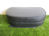 Children's Hair Dressers Booster Seat in Black Faux Leather.