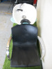 Adjustable Back Wash with Ceramic Basin, Tap & Flexi Hose. Upholstered in Black Faux Leather. - 2