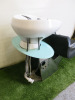 Adjustable Back Wash with Ceramic Basin, Tap & Flexi Hose. Upholstered in Black Faux Leather. - 5