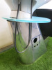 Adjustable Back Wash with Ceramic Basin, Tap & Flexi Hose. Upholstered in Black Faux Leather. - 6
