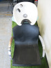 Adjustable Back Wash with Ceramic Basin, Tap & Flexi Hose. Upholstered in Black Faux Leather. - 2