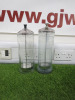 2 x Barbers Disinfectant Jars with Lids.