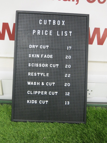Peg Letter Board. Size H46 x W31cm. Comes with Letters as Per Picture.
