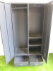 2 Door 2 Drawer Metal Storage Cabinet in Black with 2 Adjustable Shelves & Clothes Rail. Size H180 x W90 x D40cm. - 2
